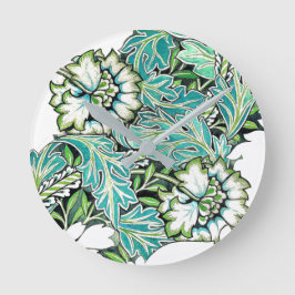 Art Nouveau William morris bluemische Darstellung Runde Wanduhr