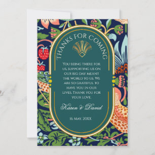 Art Nouveau William Morris Goldton Strawberry Dankeskarte