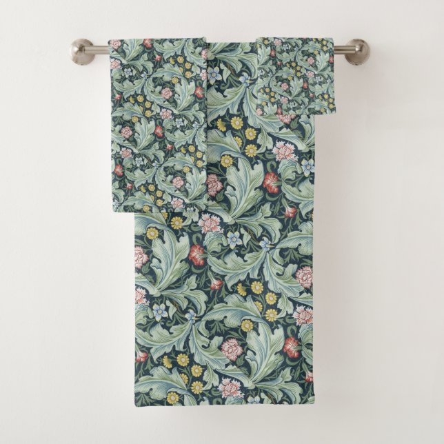 Art Nouveau William Morris Leicester Blume Folia Badhandtuch Set (Insitu)