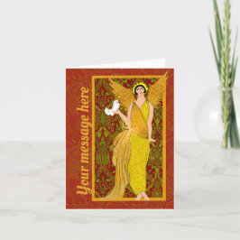 Art Nouveau William Morris Retro Weihnachtskarte Dankeskarte