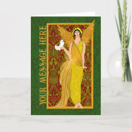 Art Nouveau William Morris Retro Weihnachtskarte Dankeskarte
