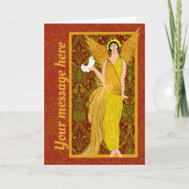 Art Nouveau William Morris Retro Weihnachtskarte Dankeskarte