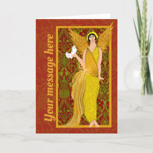 Art Nouveau William Morris Retro Weihnachtskarte Dankeskarte