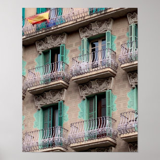 Art Nouveau Windows - Barcelona, Spanien Jigsaw Pu Poster