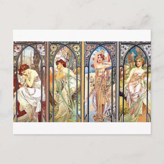 Art Nouveau Windows Postkarte (Vorderseite)