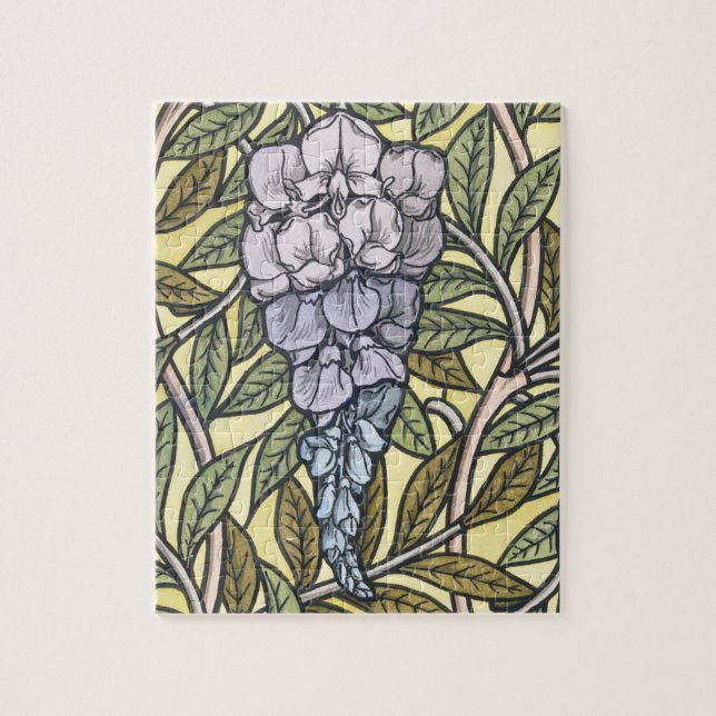 Art nouveau wisteria flower pattern   puzzle (Vertikal)