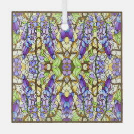 Art Nouveau Wisteria Imitate Gestaltetes Glasmuste Ornament Aus Glas