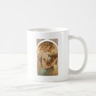 Art Nouveau Woman Mucha Beautiful Kaffeetasse