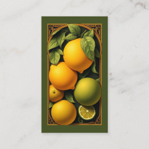 Art Nouveau Zitronen Limetten Treue Punch Karte