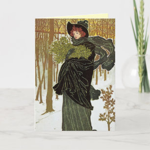 Art Nouvelle Christmas Card Feiertagskarte