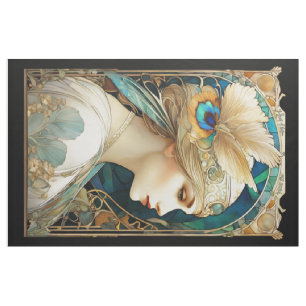 Art Nuovae Viktorianische Stilfserin Stilelemente Stoff