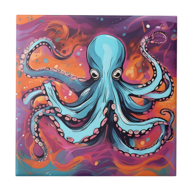 Art Octopus Dream Fliese (Vorderseite)