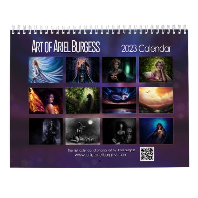 Art of Ariel Burgess 2023 Kalender (Rückseite)