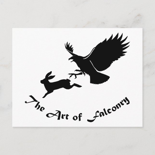 Art of Falconry - Roter Schwanz Hawk Postkarte (Vorderseite)