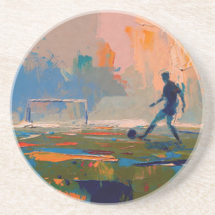 "Art of Football" (Stil 1) Ölmalerei  Getränkeuntersetzer