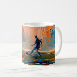 "Art of Football" (Stil 1) Ölmalerei Kaffeetasse