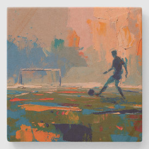 "Art of Football" (Stil 1) Ölmalerei  Steinuntersetzer