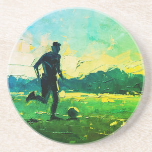 "Art of Football" (Stil 4) Ölmalerei  Getränkeuntersetzer