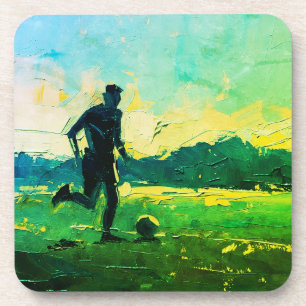 "Art of Football" (Stil 4) Ölmalerei  Getränkeuntersetzer