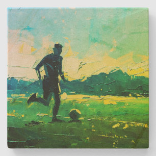"Art of Football" (Stil 4) Ölmalerei  Steinuntersetzer