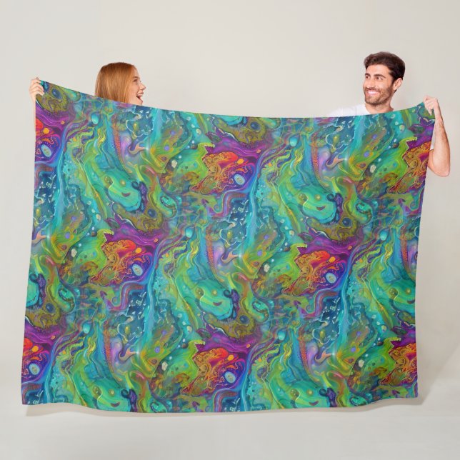 Art of Image Abstraction - nahtloses Muster 2 Fleecedecke (Beispiel)