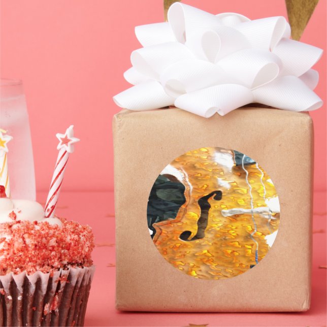 Art of Sound: Cello Runder Aufkleber (Party)