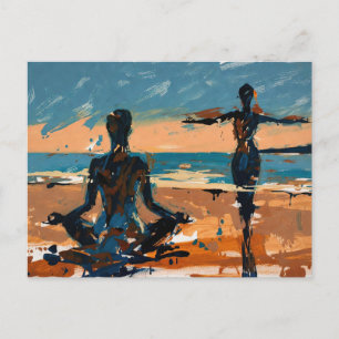 Art of Yoga (#3) Ölgemälde Postkarte