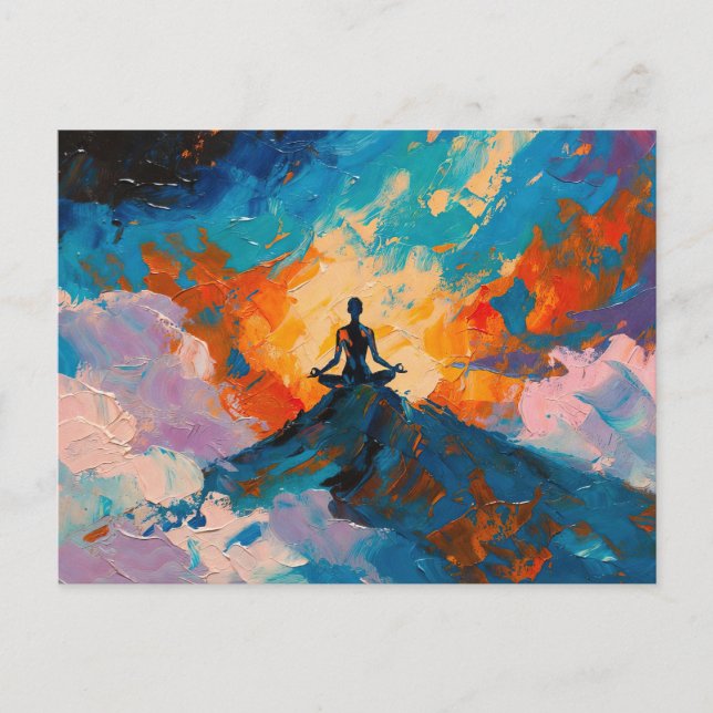 Art of Yoga (#4) Ölgemälde Postkarte (Vorderseite)