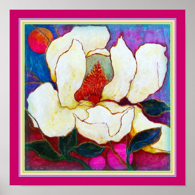 ART-ON-LEINWAND: Magnolia Heat.12"x12" Poster (Vorne)