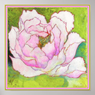 ART-ON-LEINWAND: Peony Pink 12"x12" Poster
