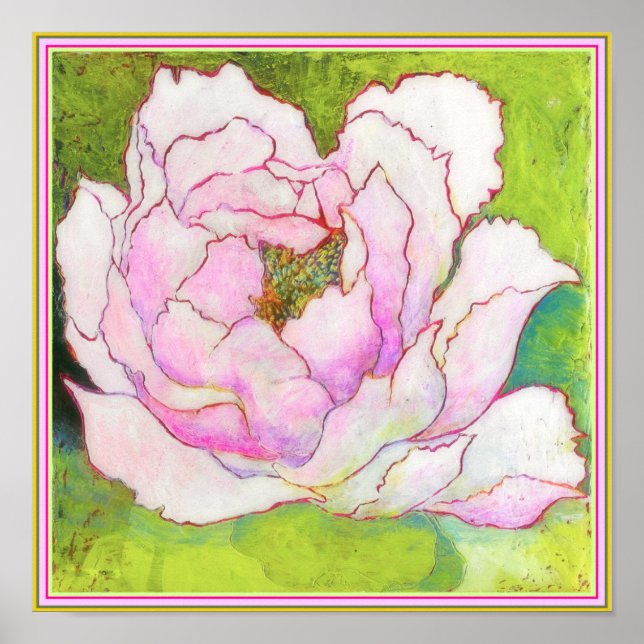ART-ON-LEINWAND: Peony Pink 12"x12" Poster (Vorne)