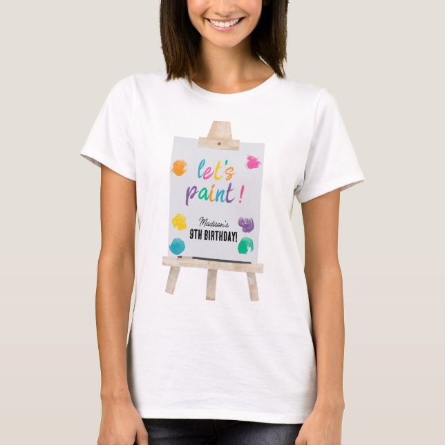 Art Painting Craft Artist Paint Birthday Theme Mom T-Shirt (Vorderseite)