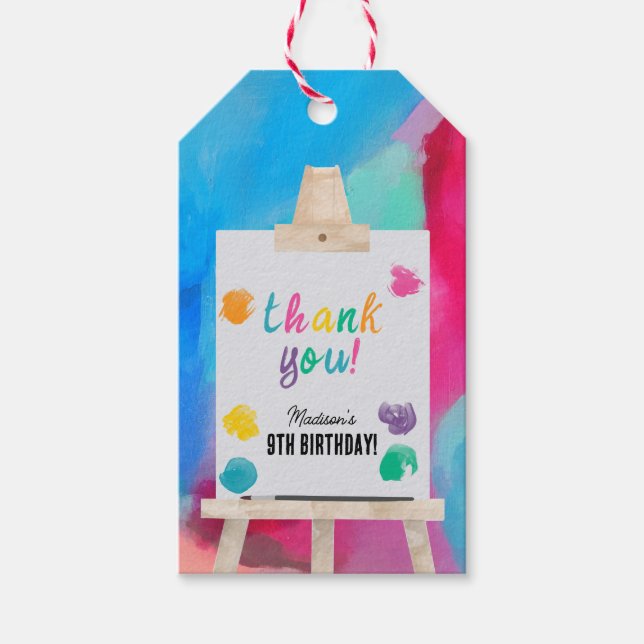 Art Painting Craft Künstler Paint Birthday Vielen  Geschenkanhänger (Vorderseite)