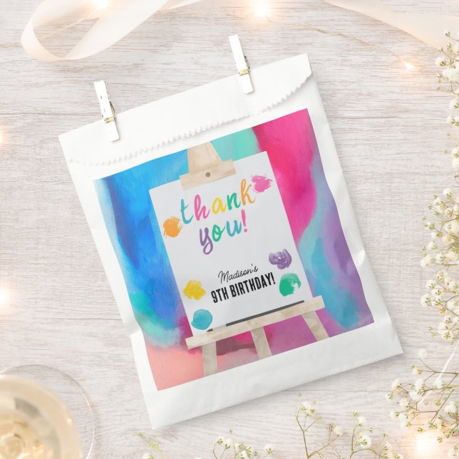 Art Painting Craft Künstler Paint Birthday Vielen  Geschenktütchen (Ausgeschnitten)