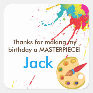 Art Painting Gastgeschenk Goodie Taschen Aufkleber