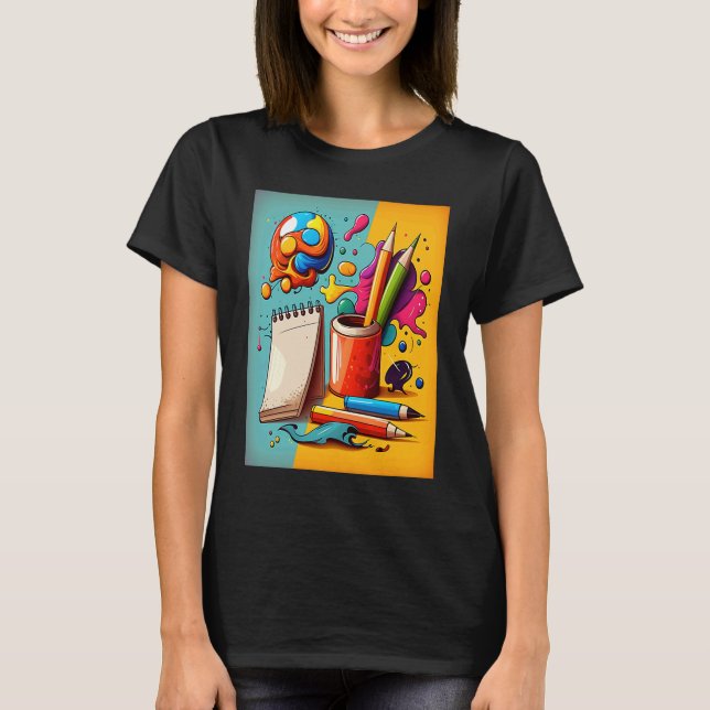 Art Painting  Pop Painter Mom  3 T-Shirt (Vorderseite)