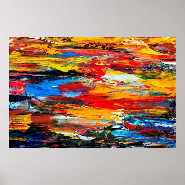 Art painting with palette knifeblack,paris,red,whi poster (Vorne)