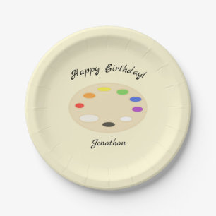 Art Palette Personalisiert Geburtstagscreme Pappteller