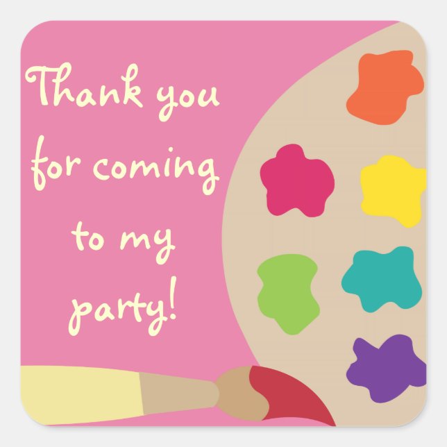 Art Palette Sticker - Rosa (Vorderseite)