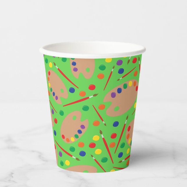 Art Party Birthday Pappbecher (Vorderseite)