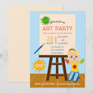 Art Party Einladung zum Geburtstag