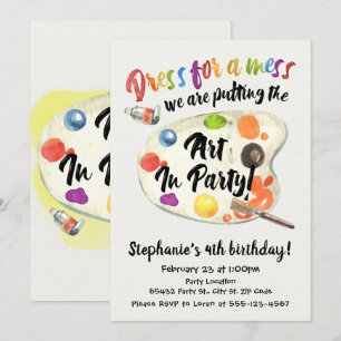 Art Party, Geburtstag Einladung