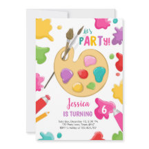 Art Party Geburtstag Einladung Malerei Kunsthandwe