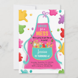 Art Party Geburtstag Einladung Malerei Kunsthandwe