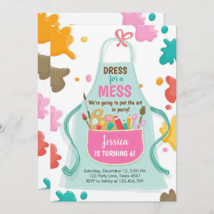 Art Party Geburtstag Einladung Malerei Kunsthandwe