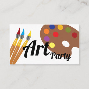 Art Party, Kinder-Geburtstagsparty Ticket Begleitkarte