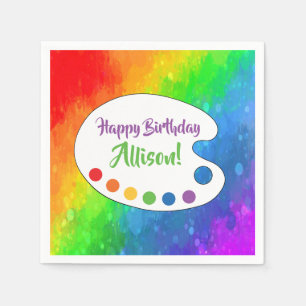 Art Party Paint Party Custom Serviette