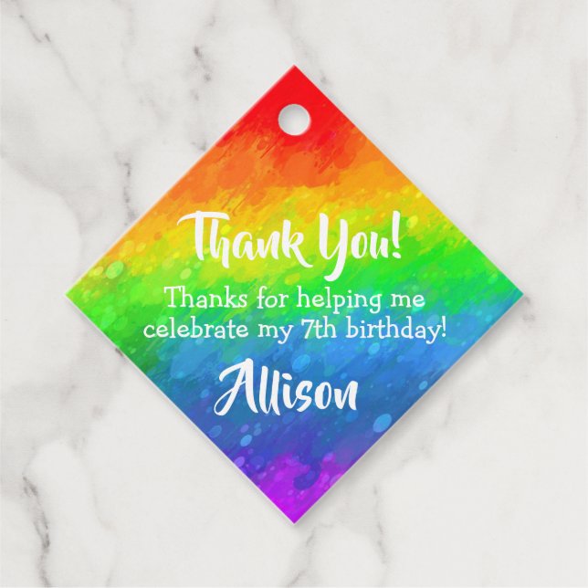 Art Party | Paint Party Geschenkanhänger (Vorderseite)