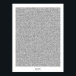Art Pi - Graphic Pi bis zur 31.415. Dezimalstelle Poster<br><div class="desc">Wenn Wissenschaft mit moderner Kunst zu tun hat! Dies ist die wahre grafische Darstellung dessen,  wie Pi zur 31.415. Ziffer hinter dem Dezimalpunkt aussieht. Jeder Grau-Schatten stellt eine Ziffer von 0 bis 9 dar.</div>