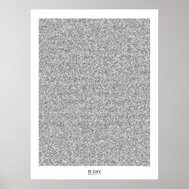 Art Pi - Graphic Pi bis zur 31.415. Dezimalstelle Poster (Vorne)